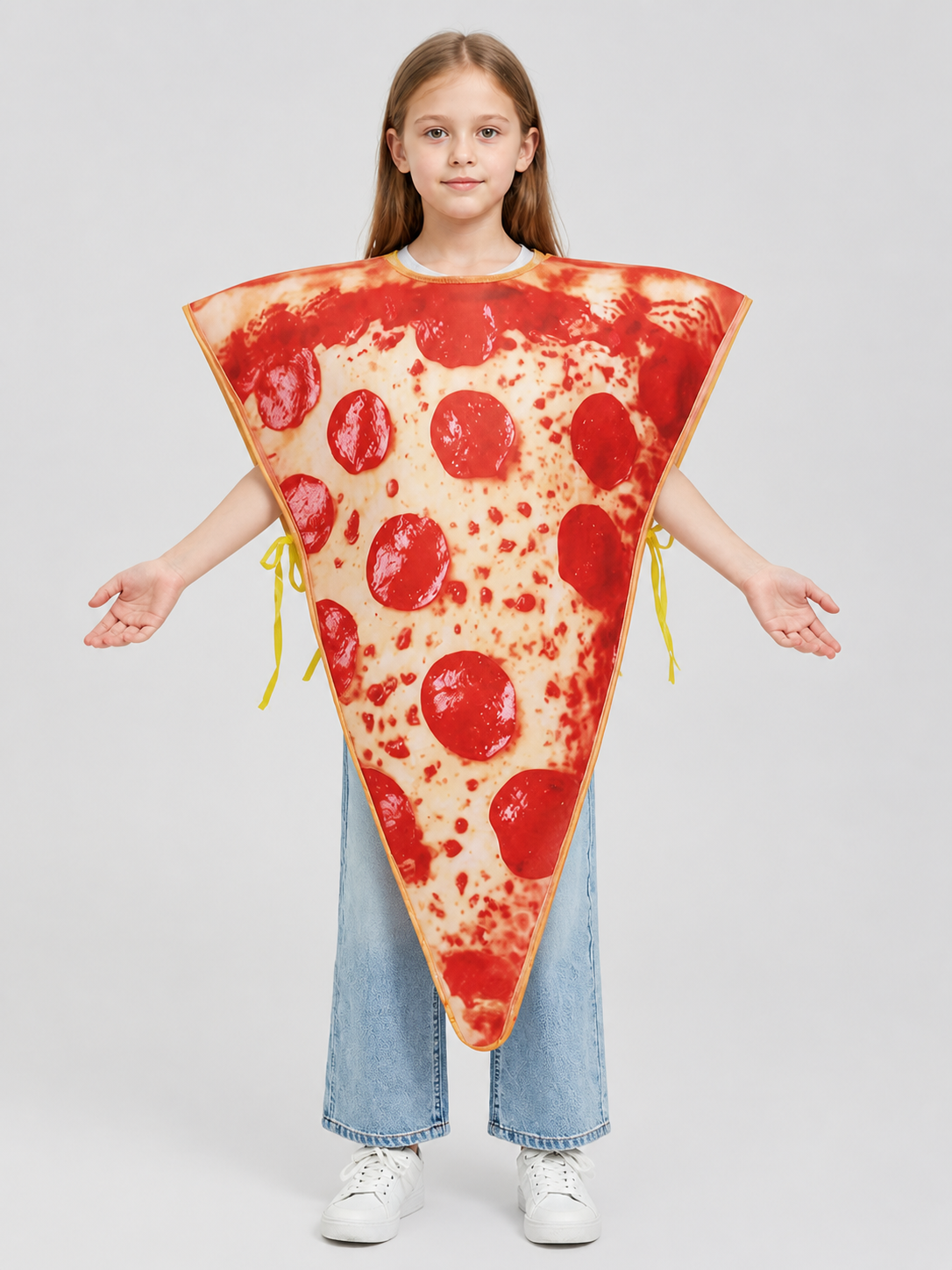 Triangular Pizza Cosplay Costume with Ties Costumes detail 3