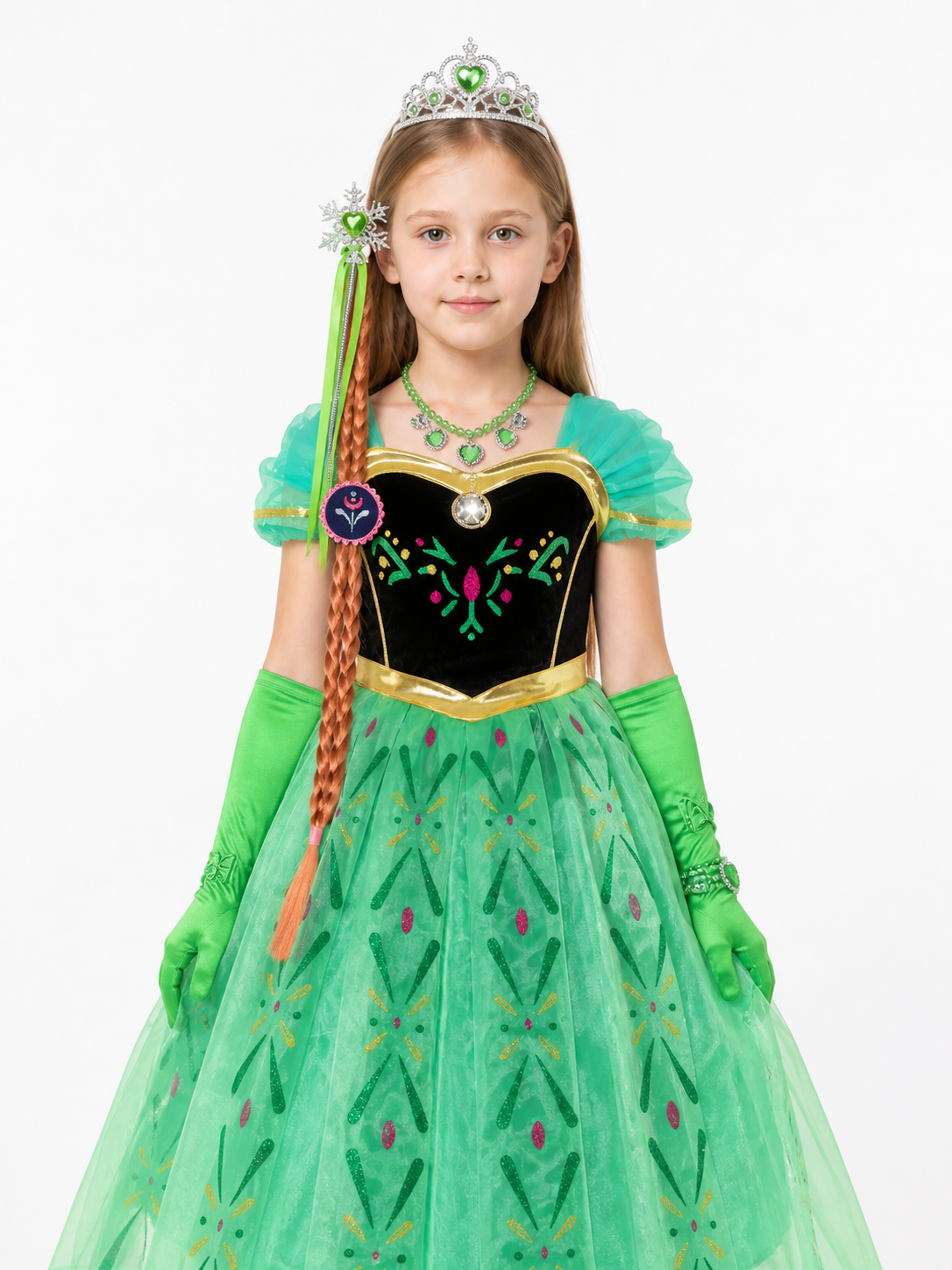 Halloween Carnival Costume with Crown and Gloves Costume Headwear detail 3