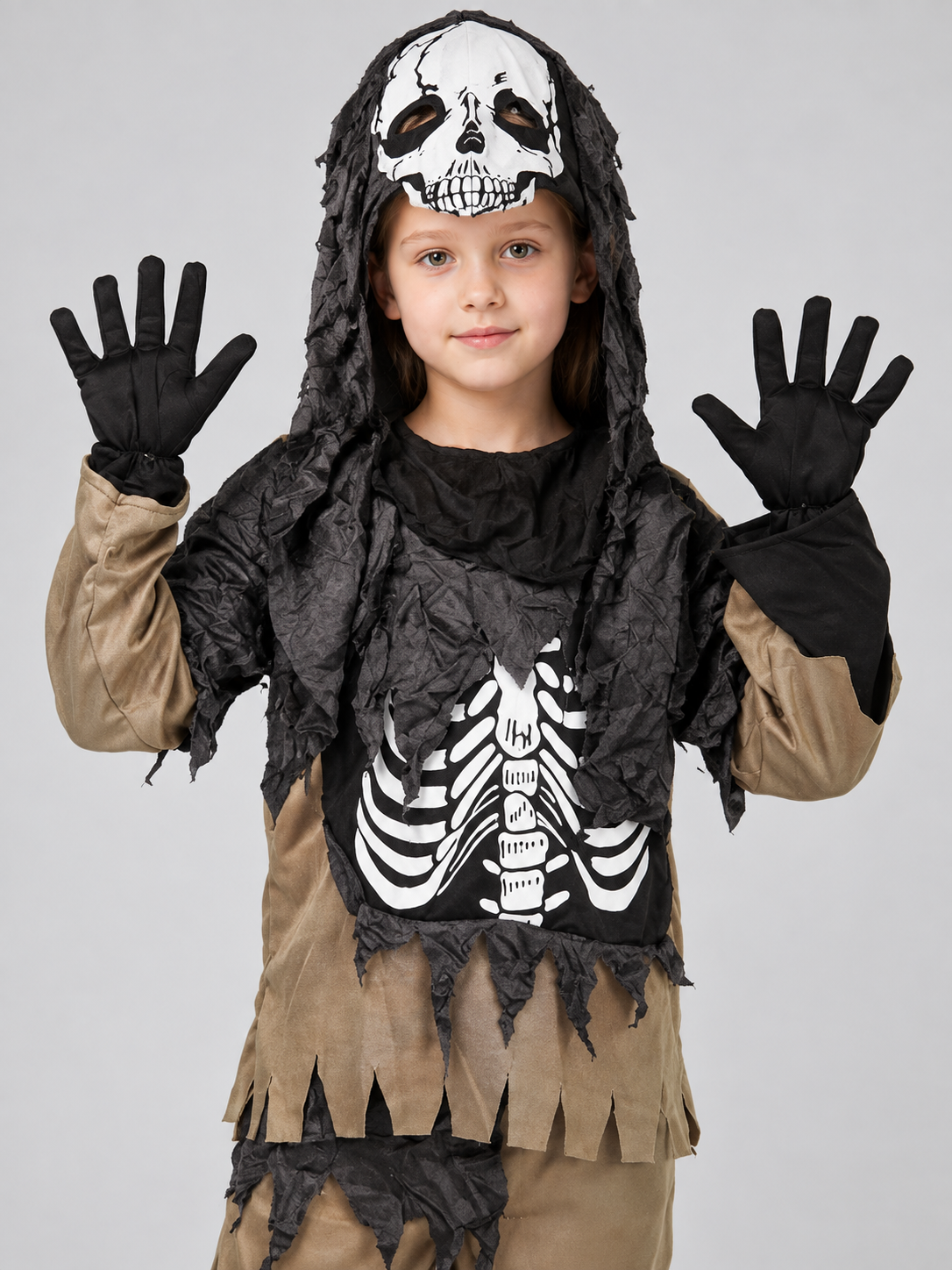 Kids' Skeleton Costume with Skull Mask