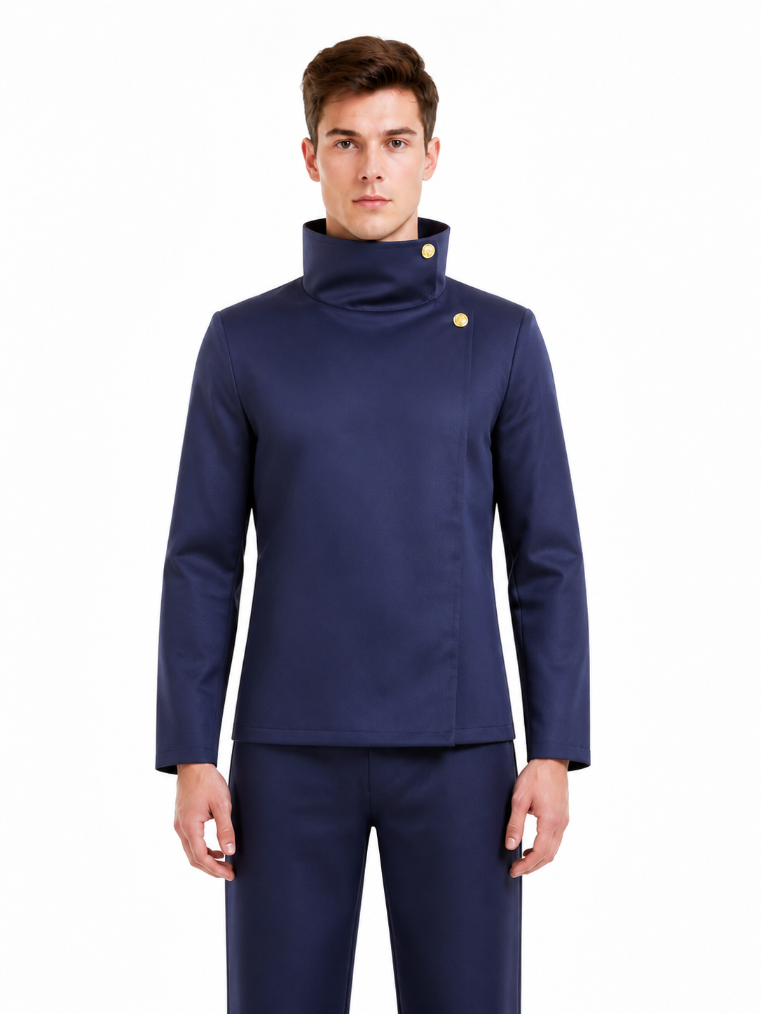 Anime Character Costume, Dark Navy with Gold Buttons Costumes detail 3