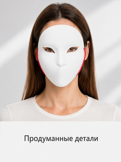 White Carnival Mask for Halloween and Cosplay Costume Masks detail 2