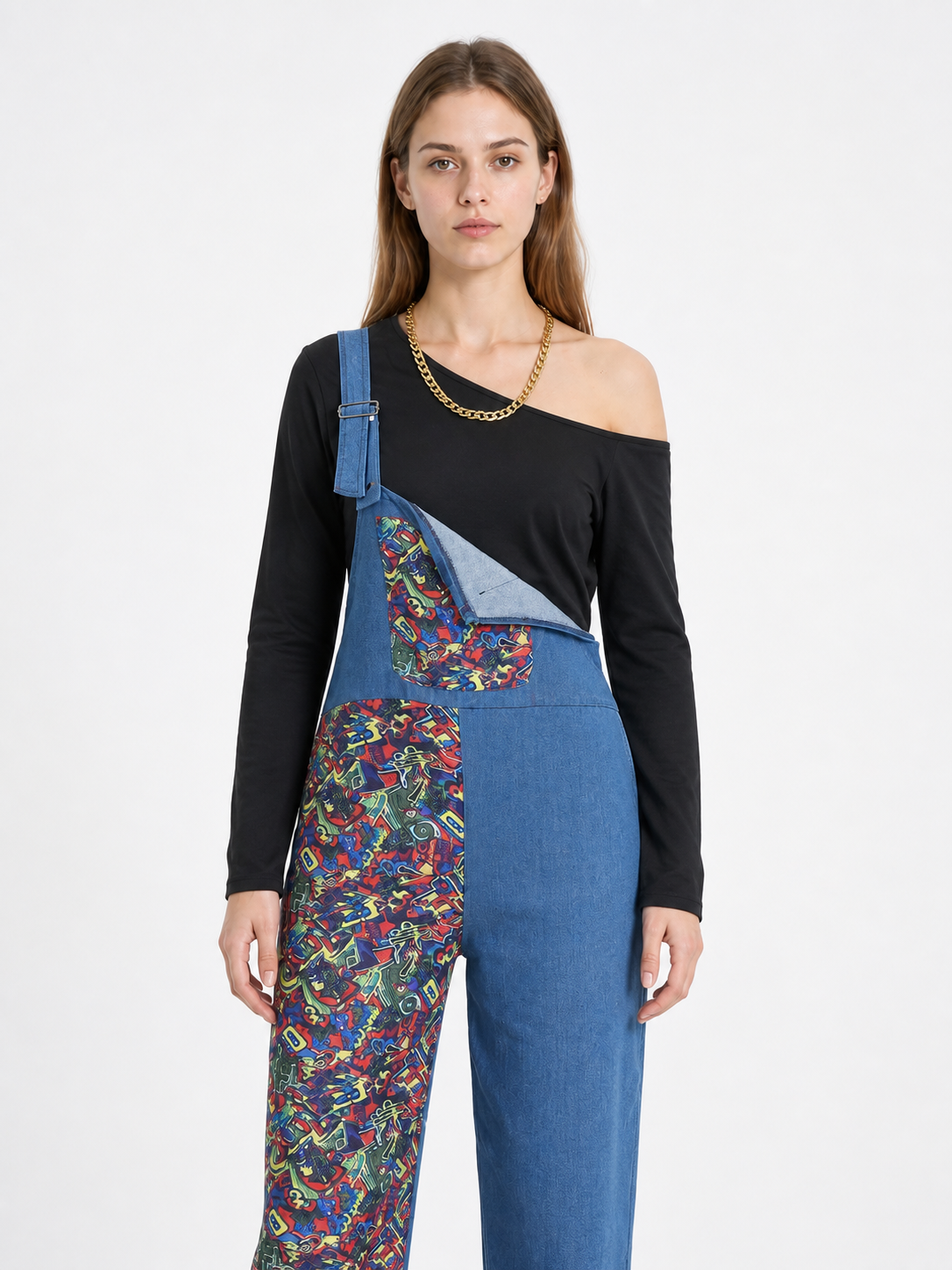 Strappy Jumpsuit with Asymmetric Pant Legs product detail 2