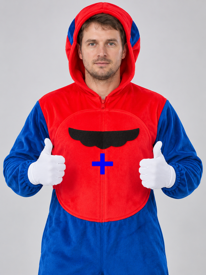 Super Mario Adult Costume with Mustache