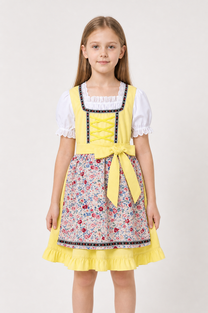 Dirndl Dress with Apron and Headscarf for Oktoberfest