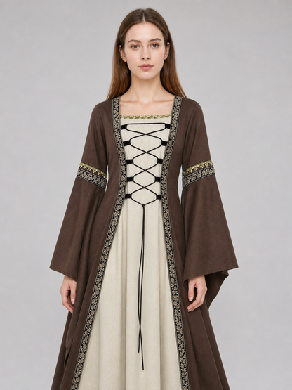 Long Renaissance-Style Dress with Sleeves