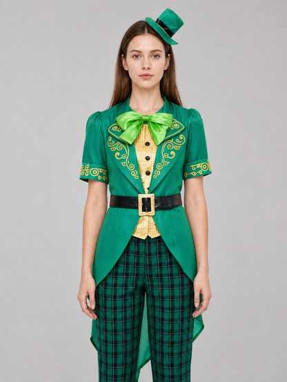 Leprechaun Costume with Top Hat and Bow Tie