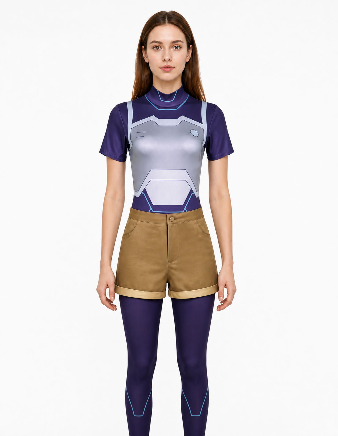 Zoe Cosplay Costume: T-Shirt, Shorts, Leggings Costumes detail 3