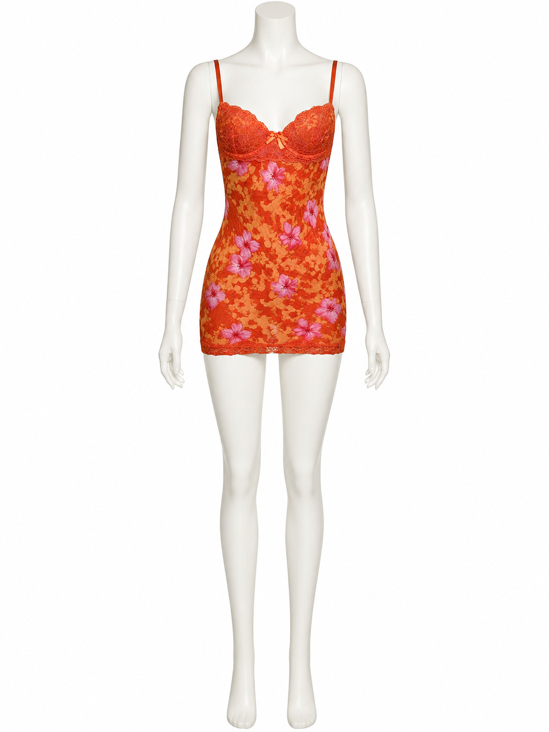 Thin-Strap Top with Cups and Floral Print product detail 3