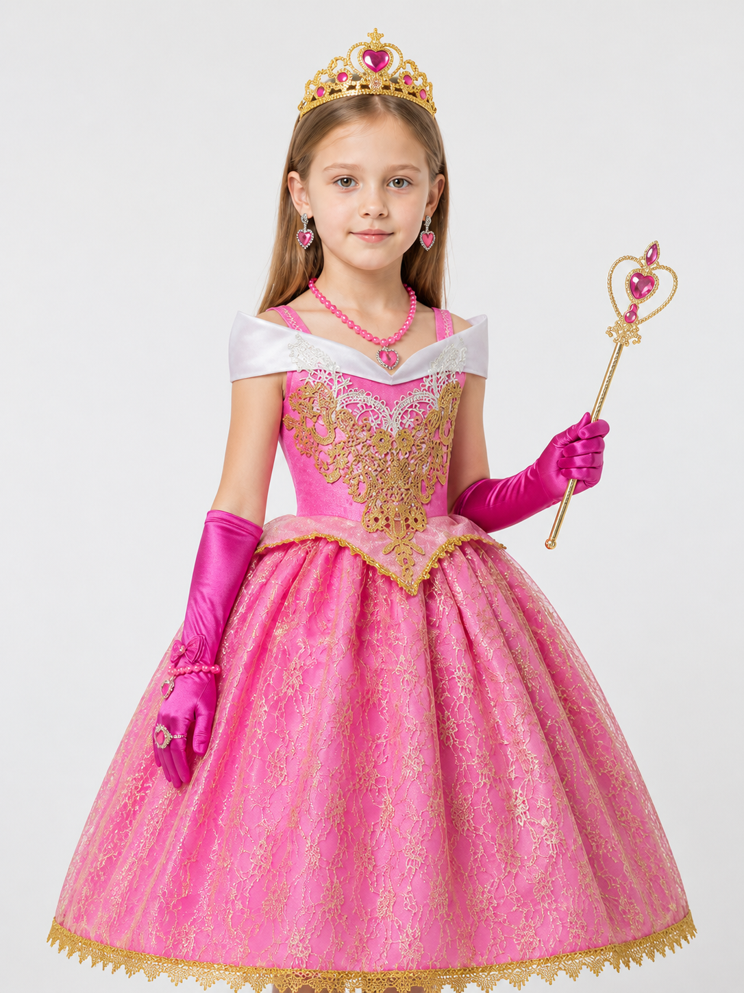 Pink Princess Costume for Halloween Costumes detail 2