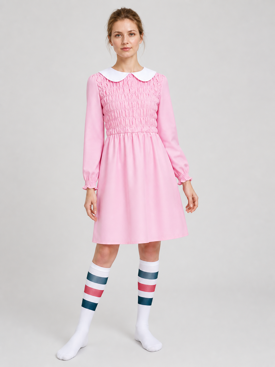 Eleven Costume for Kids: Pink Dress and Leg Warmers Costume Dresses detail 3