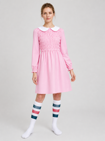 Eleven Costume for Kids: Pink Dress and Leg Warmers Costume Dresses detail 3
