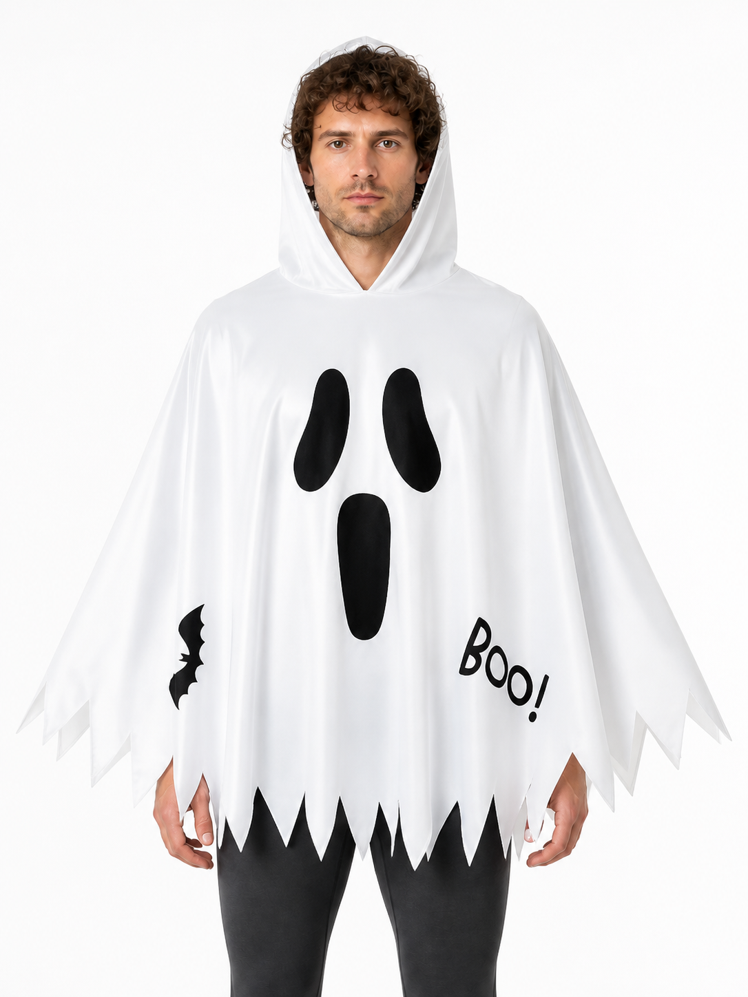 White Glowing Ghost Cape for Halloween Costume Capes detail 3