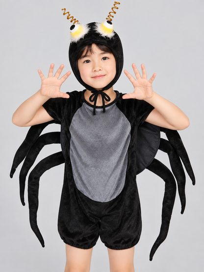 Kids' Spider Carnival Costume with Legs and Headpiece