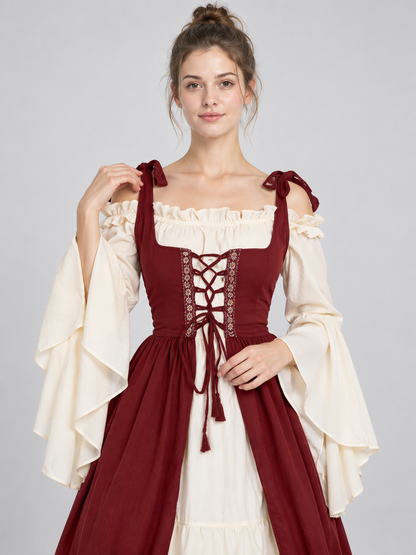 Medieval-Style Lace-Up Carnival Dress