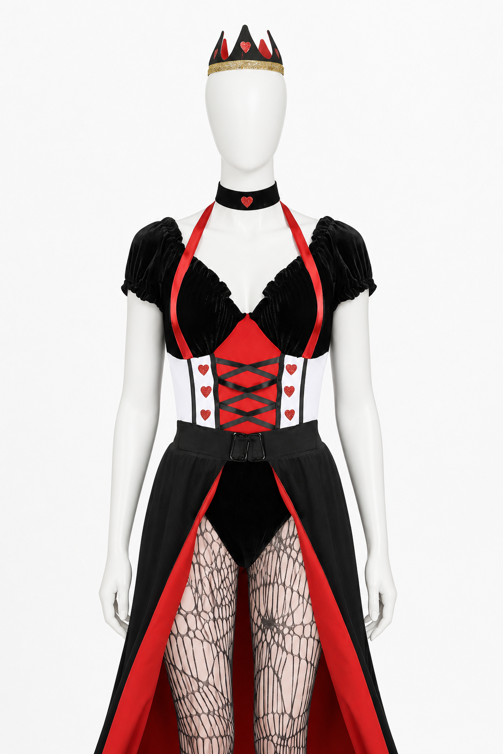 Vampire Costume with Crown, Corset, and Long Skirt Costume Headwear detail 3