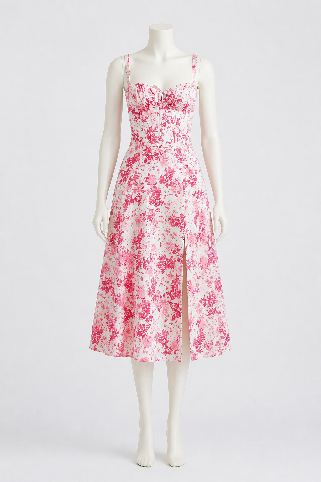 Strappy Dress with Floral Print and Ruching Costume Dresses detail 3
