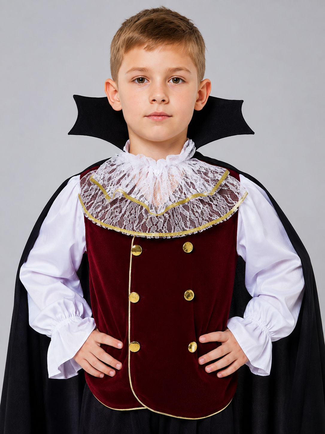 Children's Vampire Costume with Cape and Vest Costume Capes detail 2