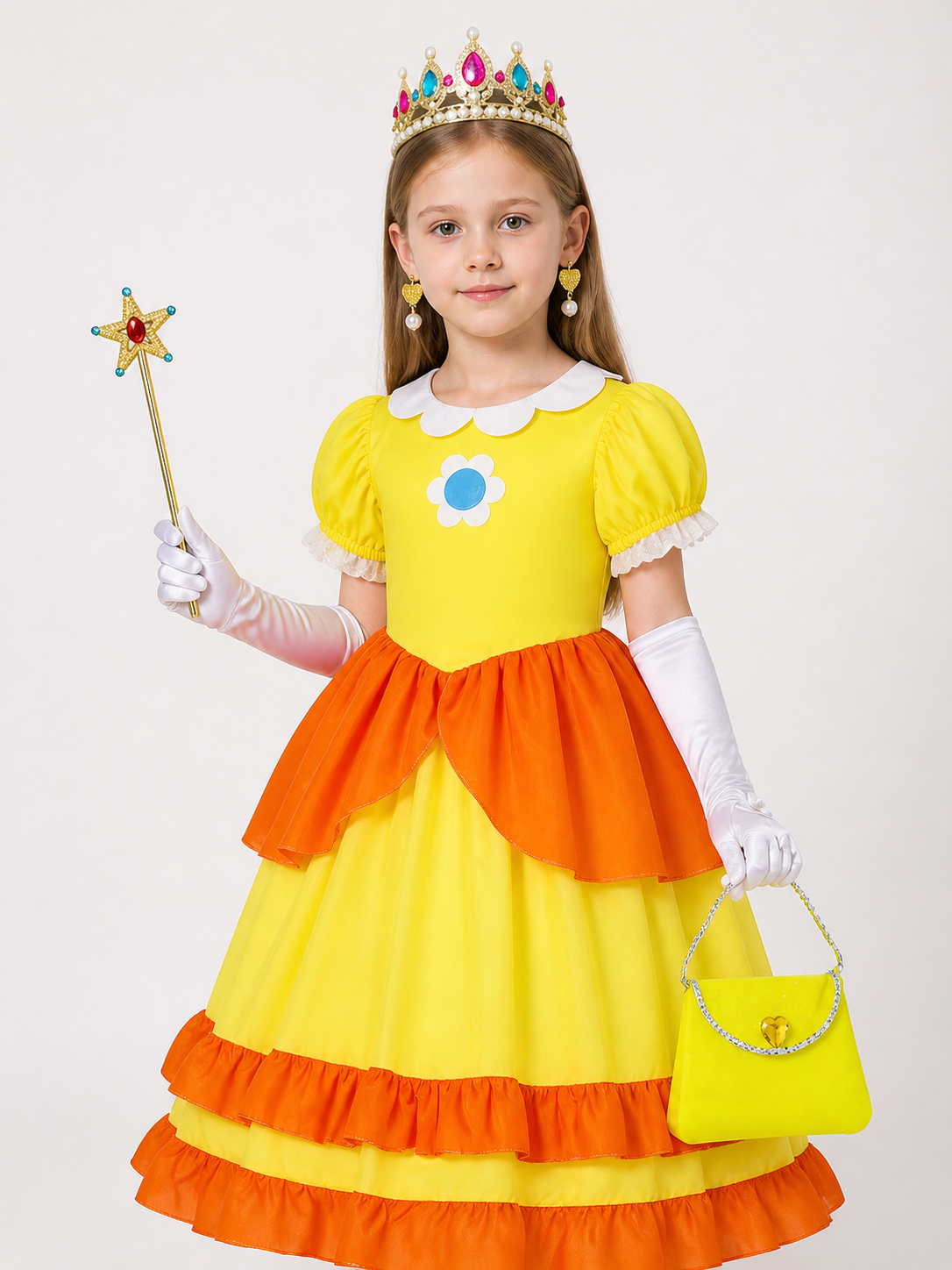 Yellow and Orange Carnival Costume for Halloween and Cosplay