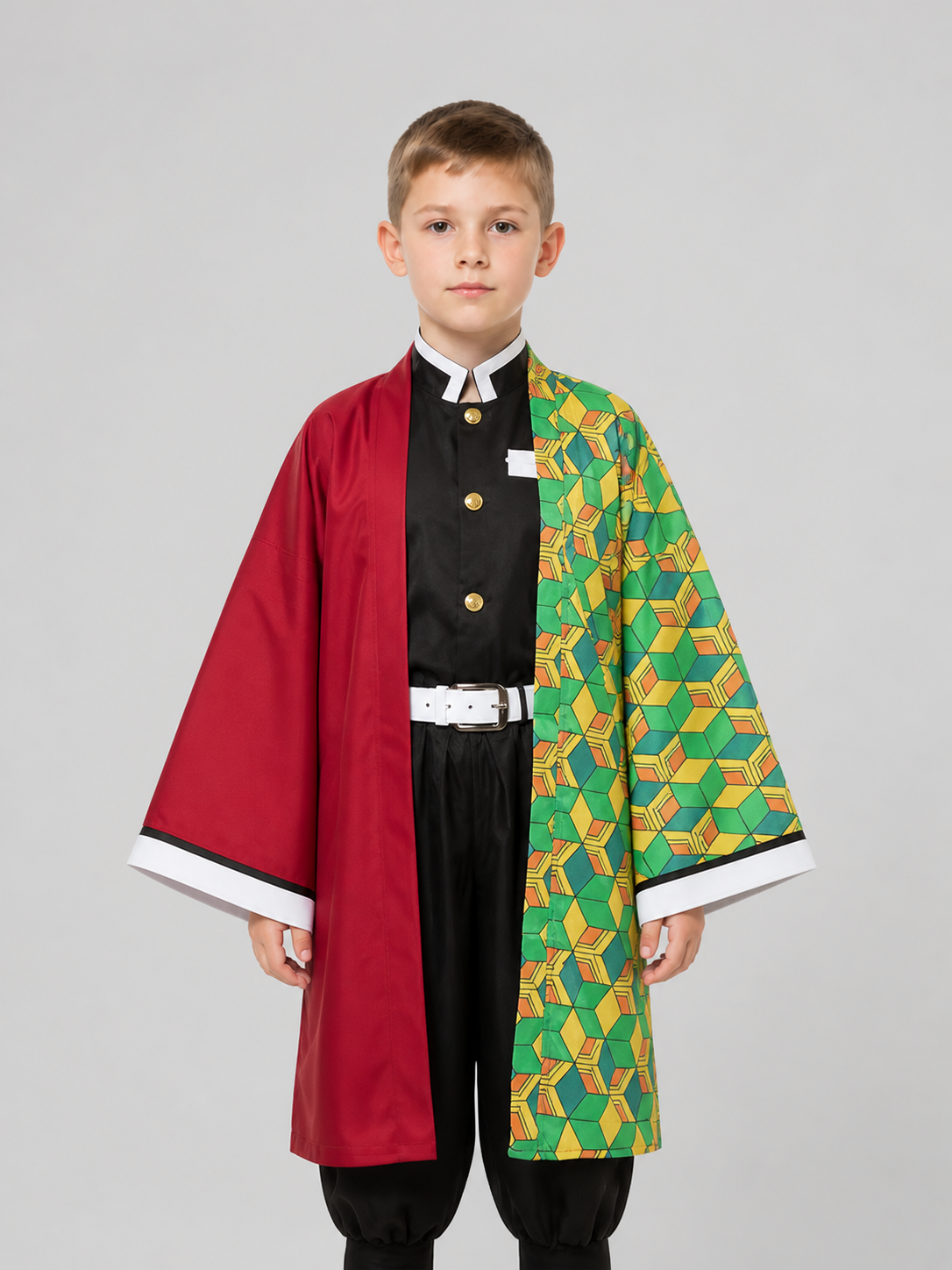 Anime Cosplay Long Two-Tone Cape Cloak Costume Capes detail 3