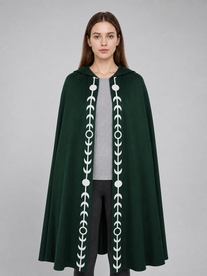 Renaissance-Style Hooded Cloak Cape