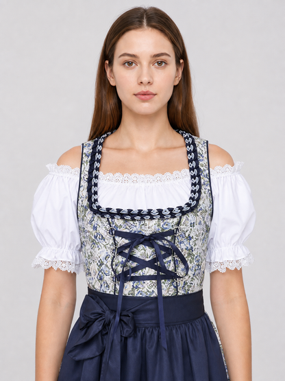 Folk Dress in Bavarian Style with Apron