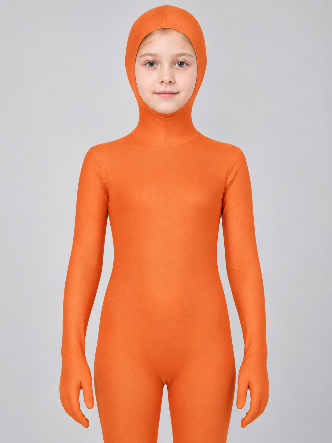 Orange Hooded One-Piece Jumpsuit Costume Costumes detail 2
