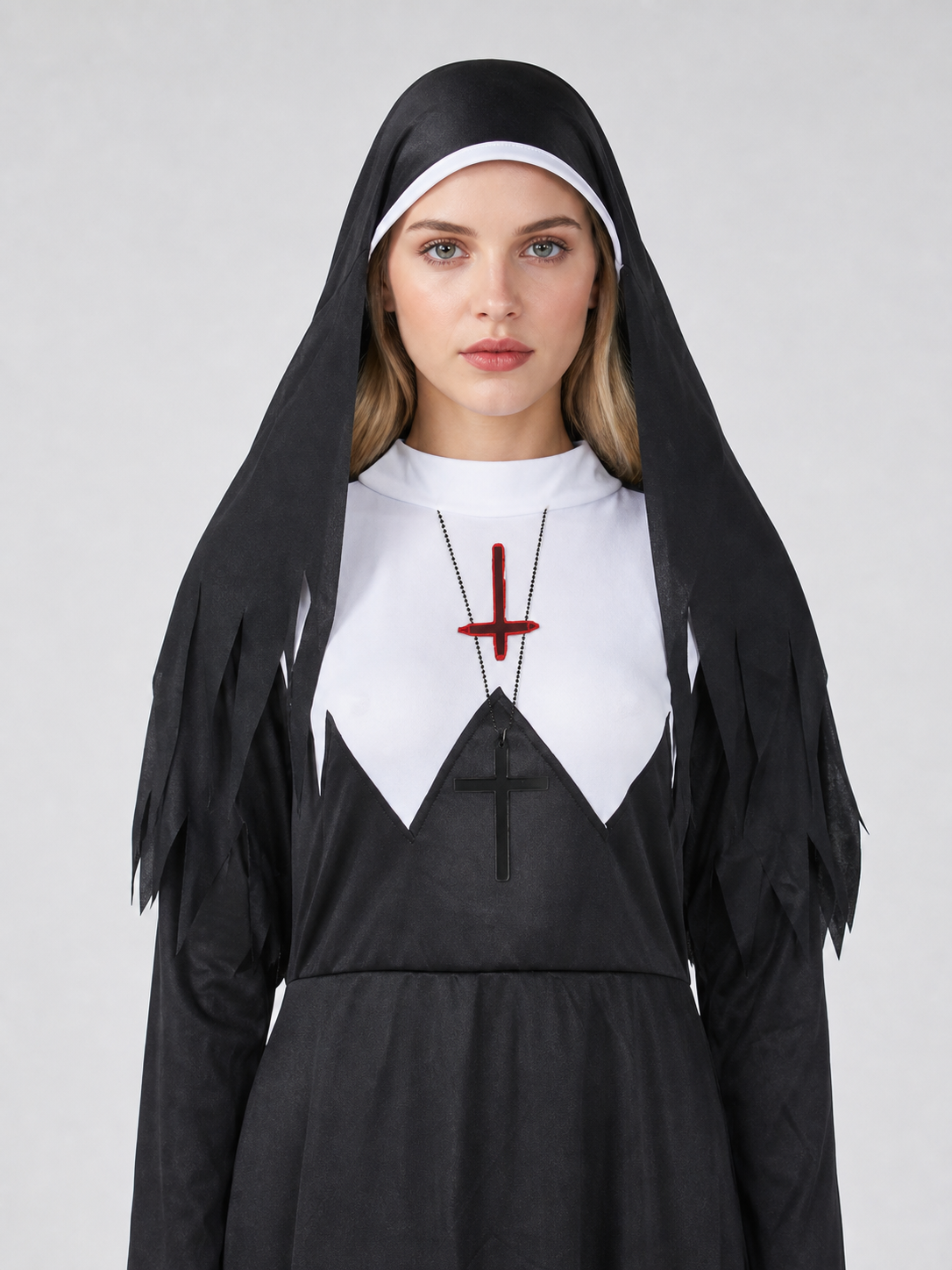 Zombie cosplay costume with hood and gloves