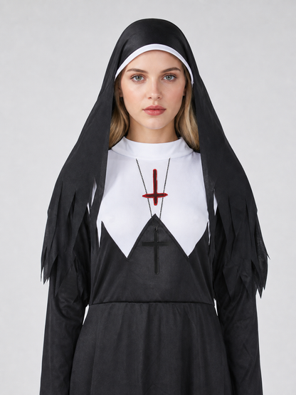 Zombie cosplay costume with hood and gloves