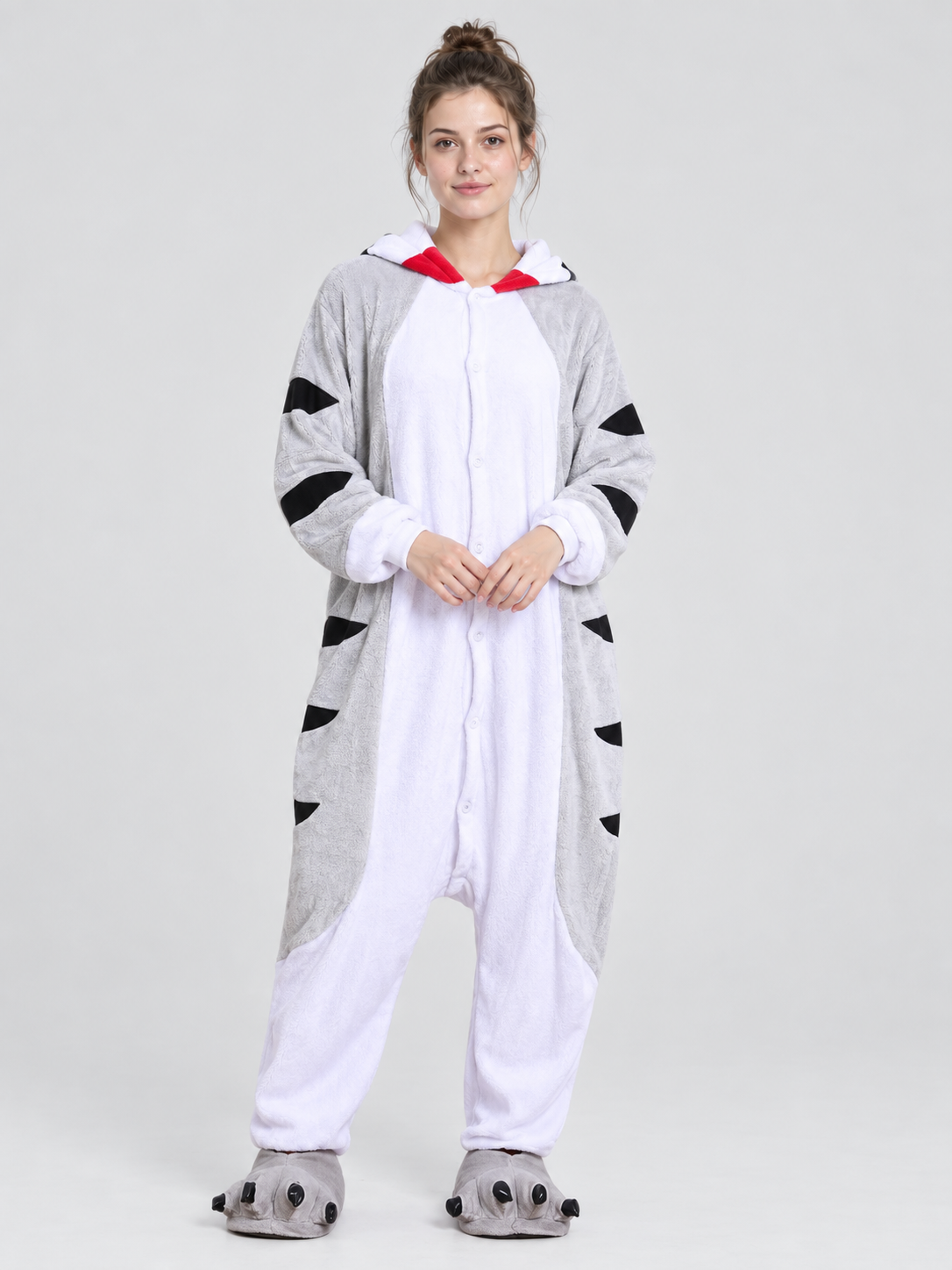 Gray Flannel Sea Lion Kigurumi Jumpsuit