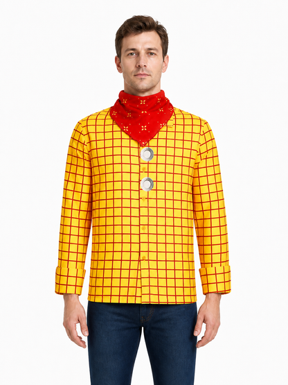 Woody Shirt with Red Plaid Print and Neckerchief product detail 3