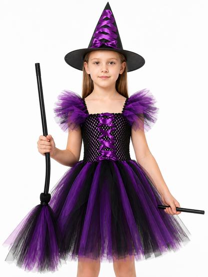 Girls' Witch Costume with Dress and Hat Costume Dresses detail 3