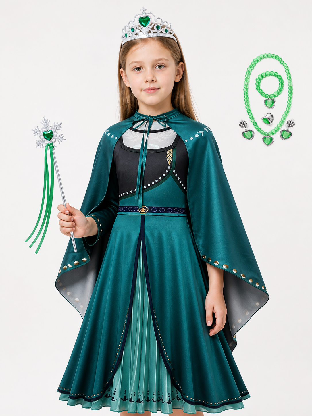 Princess Costume with Cape for Halloween Costume Capes detail 2