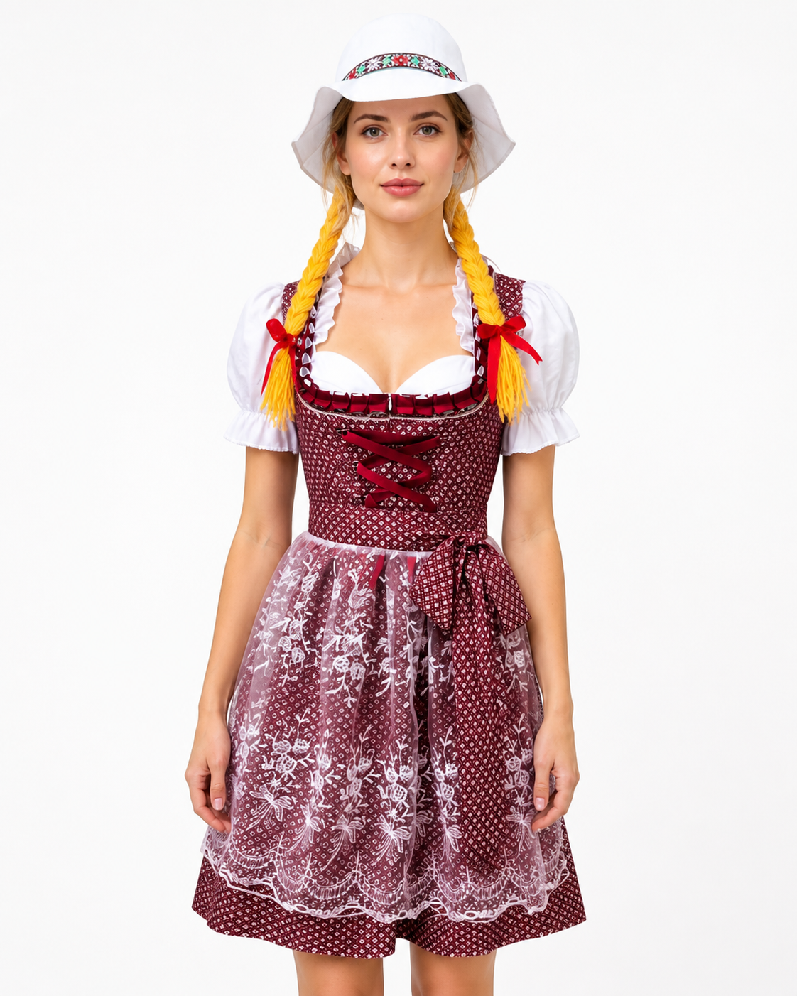 Bavarian Dress with Corset, Apron, and Hat Costume Dresses detail 3
