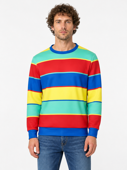 Wide-Stripe Crew-Neck Long-Sleeve Top product detail 3