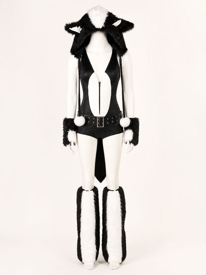 Black-and-White Animal Costume Set for Halloween Costumes detail 2