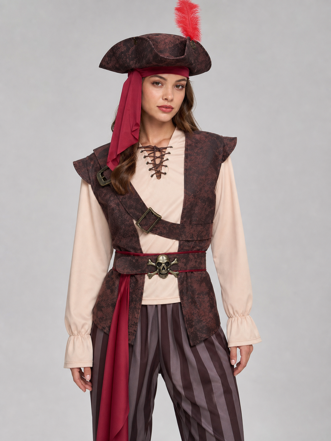 Pirate Costume with Tricorn Hat and Saber
