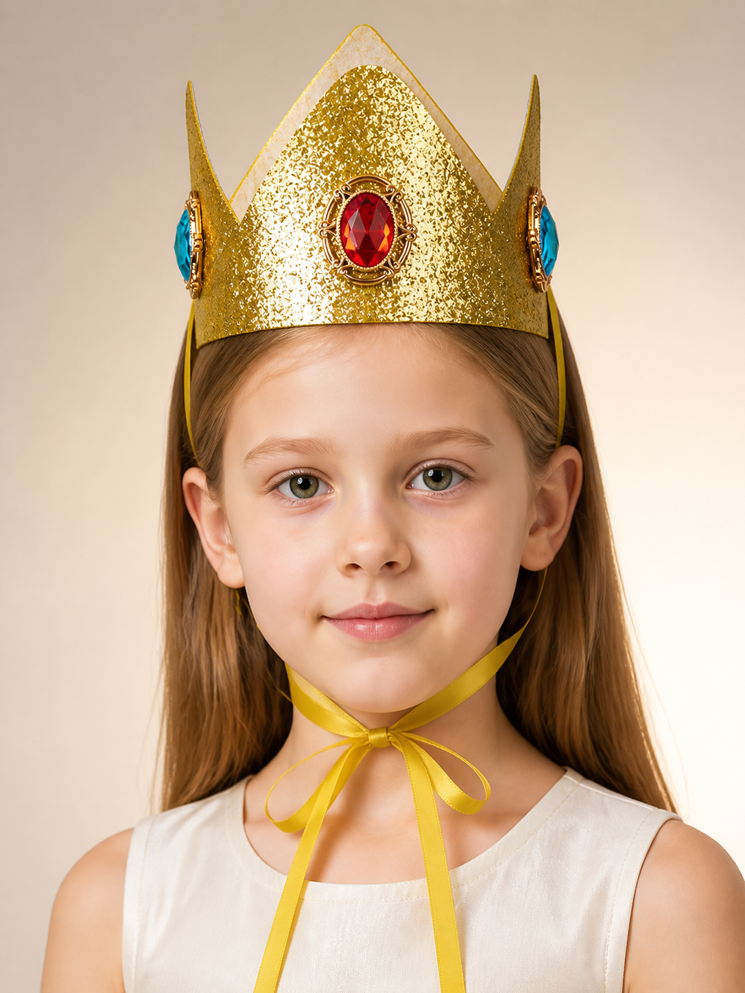Carnival Crown with Red and Blue Stones Costume Headwear detail 2