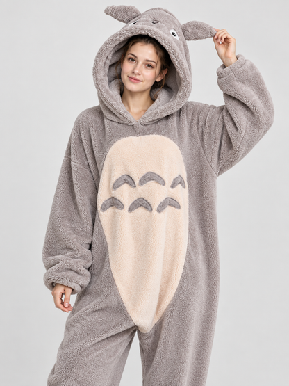 Hooded Home Jumpsuit Pajama with Ears