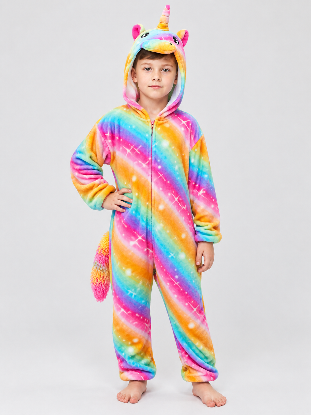 Kids' Unicorn Hooded Kigurumi Pajama
