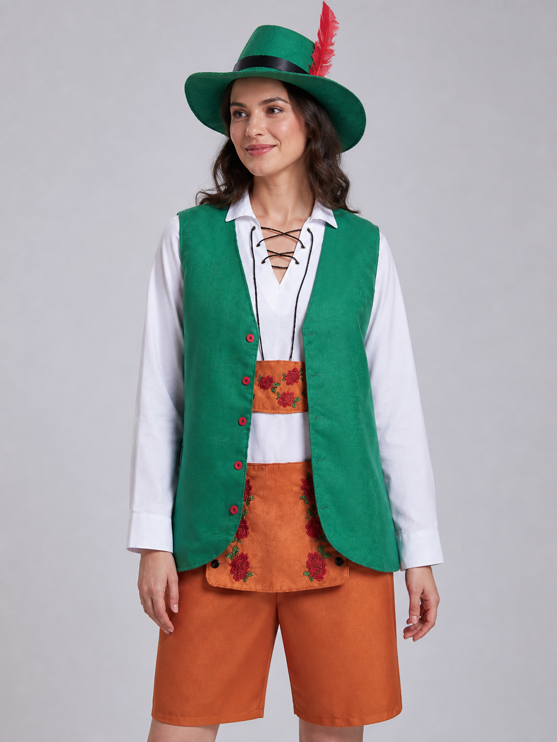 Bavarian-Style Carnival Costume with Hat
