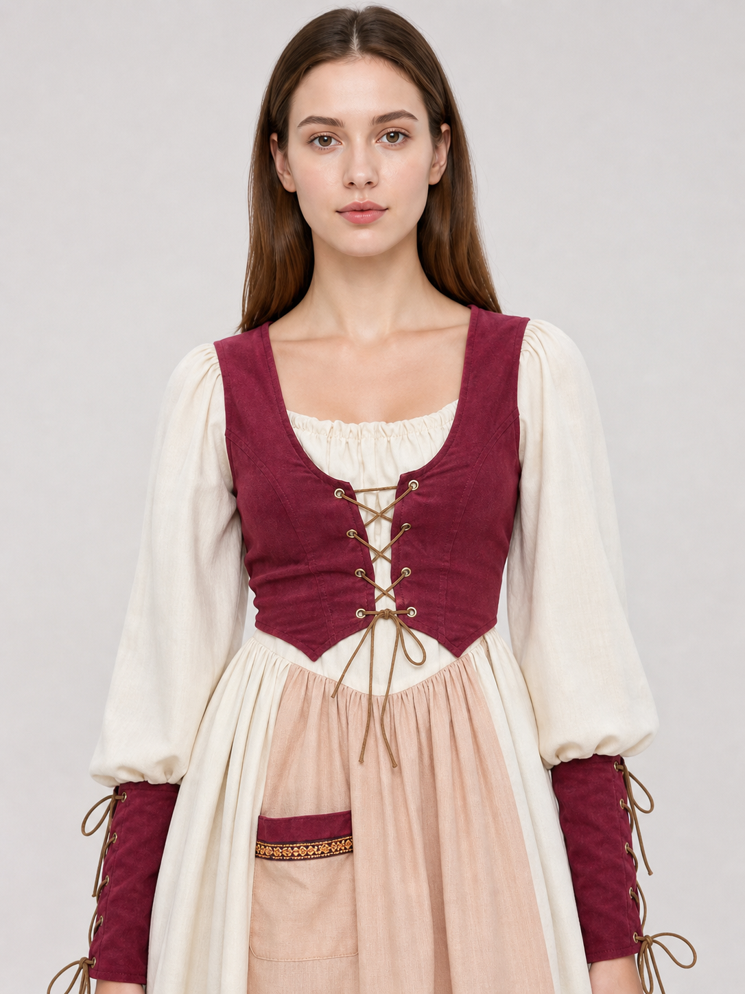 Little Red Riding Hood Costume with Apron and Full Skirt Costumes detail