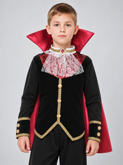 Vampire Costume with Red Cape Costume Capes detail 2