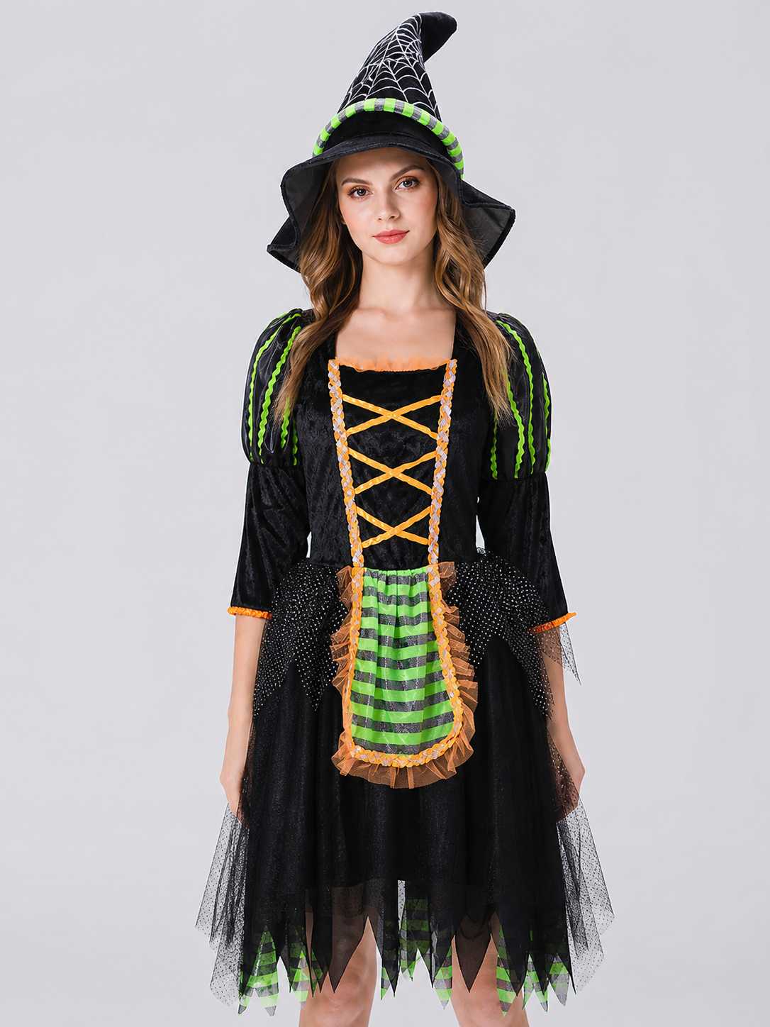 Witch Costume Dress with Hat for Cosplay