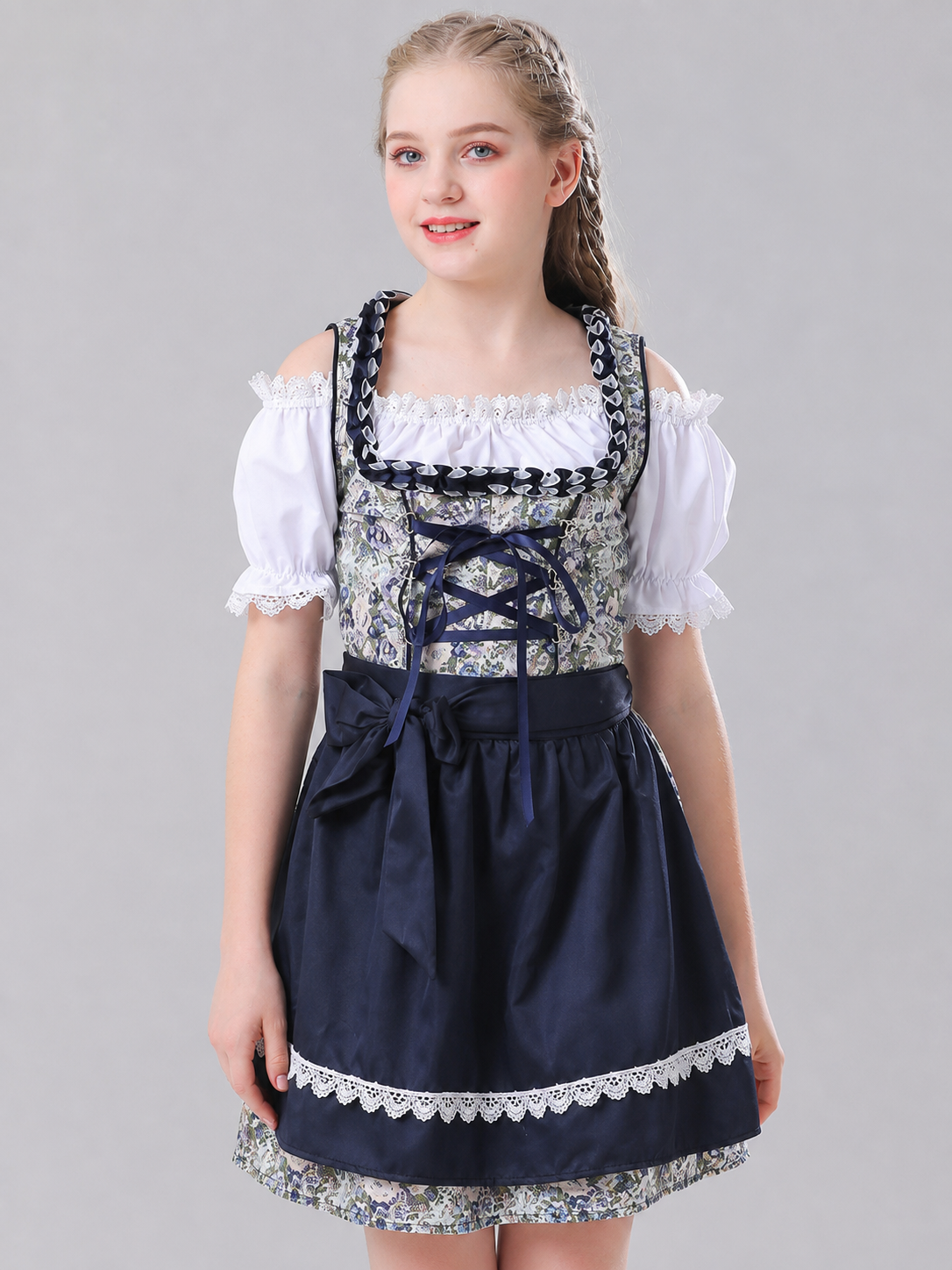 Traditional German-Style Dress with Apron