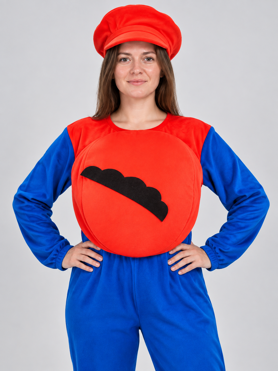 Super Mario Costume: Jumpsuit, Hat, Mustache