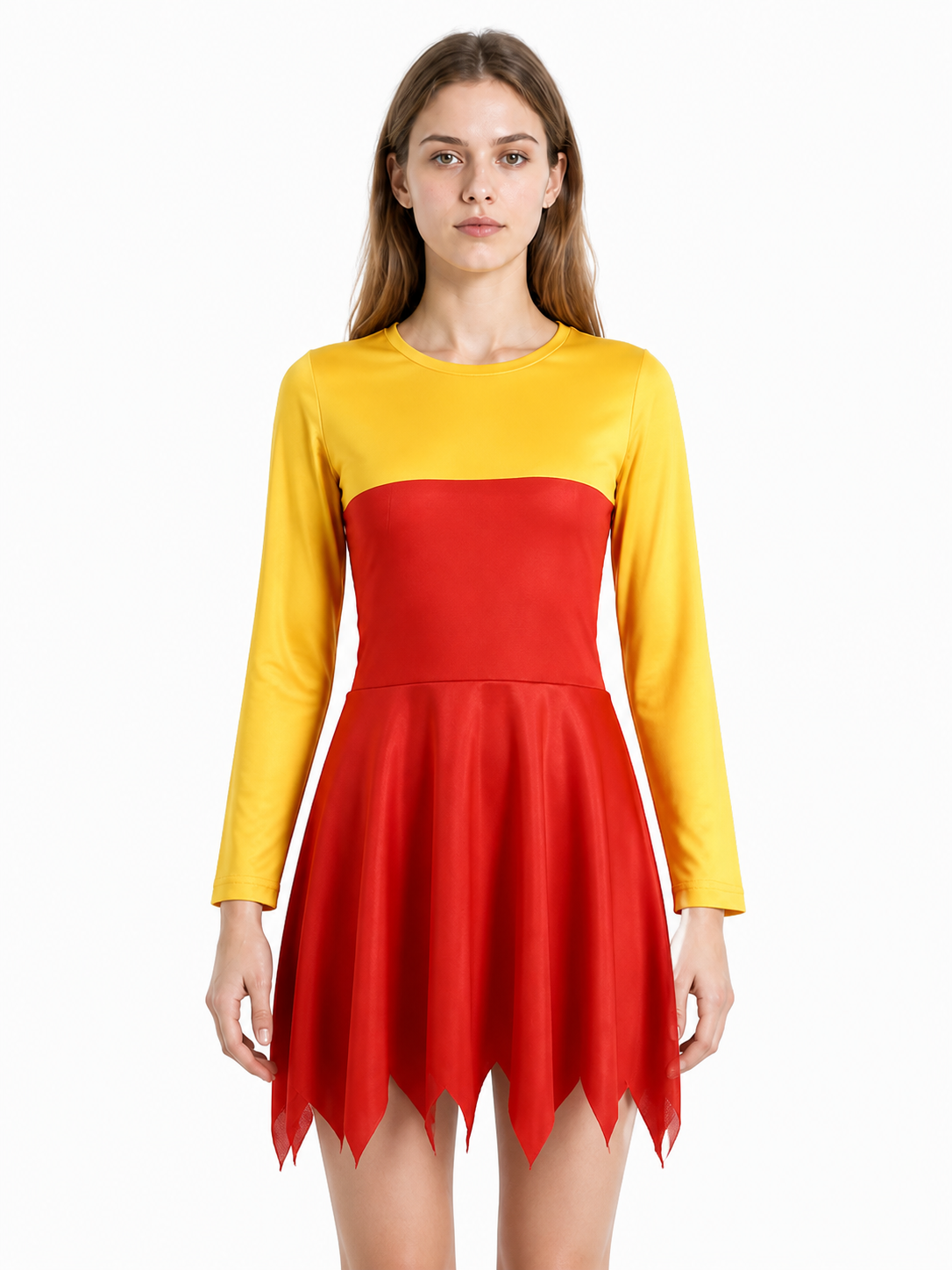 The Simpsons Cosplay Costume, Red and Yellow Dress Costume Dresses detail 3