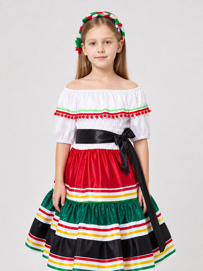 Mexican-Style Folk Dress for Celebrations