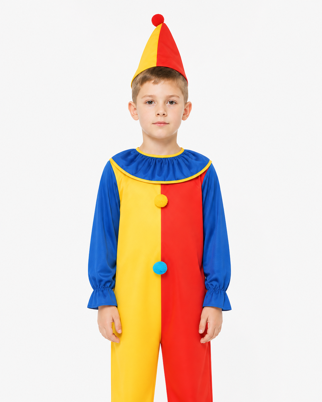 Red and Yellow Clown Jumpsuit for Parties product detail 3