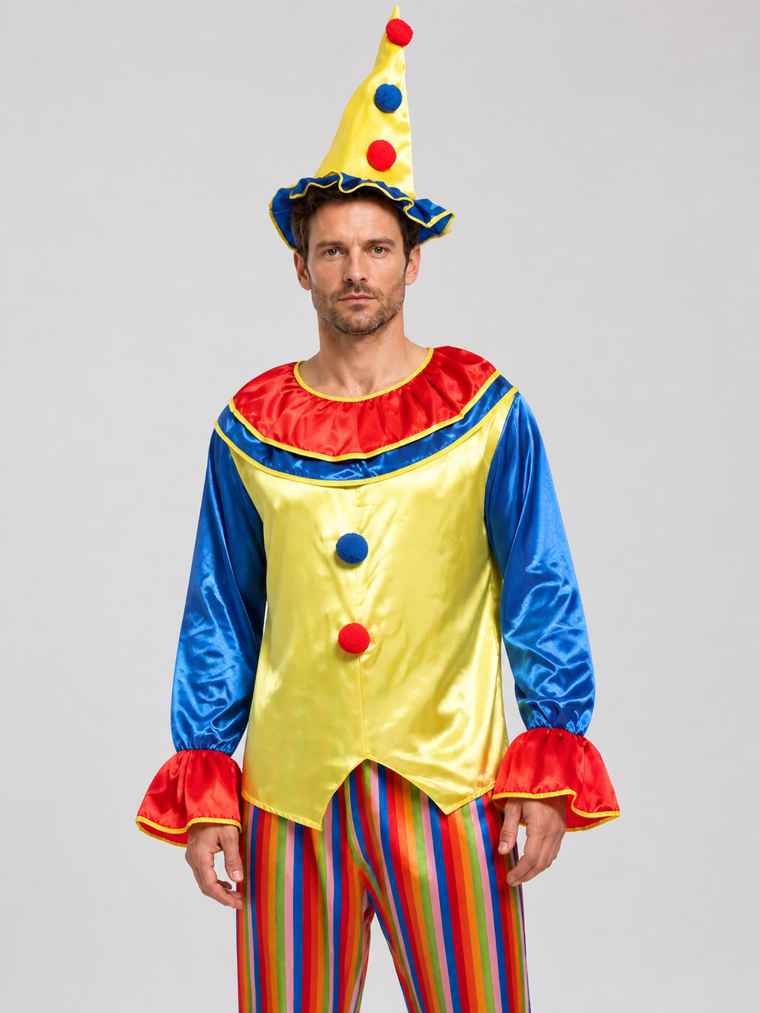 Striped Clown Costume for Stage Performances Costumes detail 3