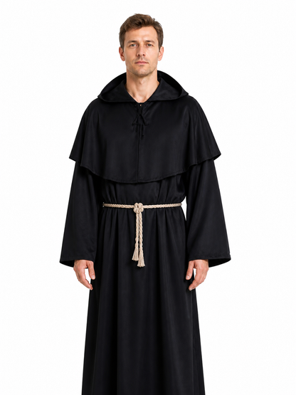 Robe with a Pointed Hood and Flared Sleeves product detail 3